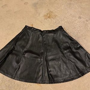 American apparel leather skirt